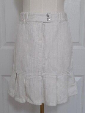♡ White Corduroy Skirt ♡